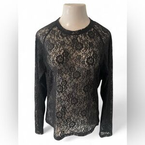 Elegant Black Lace Blouse